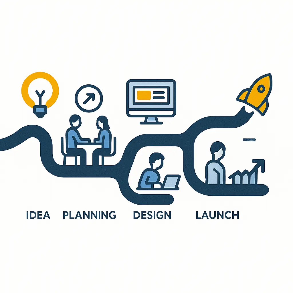 Collaborative journey illustration